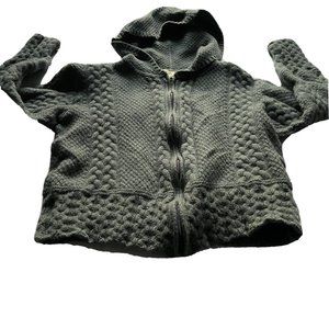 NWOT Shades Of Aran Merino Wool Jacket Made In Ireland Green Sz Large Womens